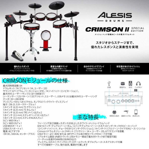 ALESIS(アレシス) 電子ドラム Crimson II Special Edition スターターセット(ツイン) MEINL マット 初心者【在庫有り 】｜watanabegakki｜05