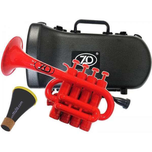 ZO(ゼットオー) ピッコロトランペット PC-01 レッド 新品 アウトレット プラスチック B♭ A piccolo trumpet red ミュート セット　北海道 沖縄 離島不可