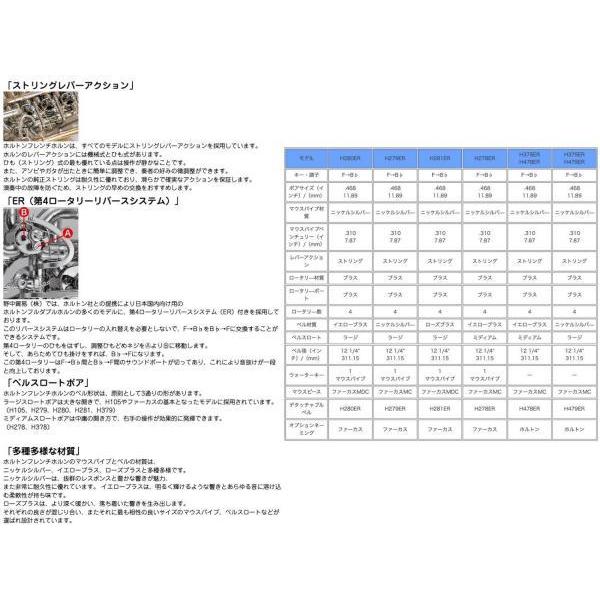 HOLTON(ホルトン) H279ER フレンチホルン オール ニッケルシルバー デタッチャブル F/B♭ フルダブル ホルン Full double French horn 北海道 沖縄 離島不可の画像
