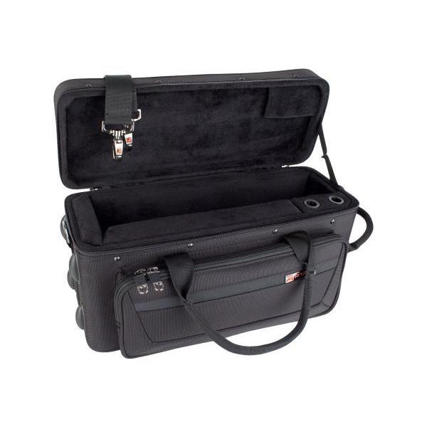 PROTEC(プロテック) PB312 コルネット ケース ブラック セミハードケース バックパックストラップ  BP-STRAP セット Cornet case black 北海道 沖縄 離島不可の画像