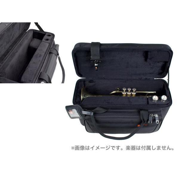 PROTEC(プロテック) PB312 コルネット ケース ブラック セミハードケース バックパックストラップ  BP-STRAP セット Cornet case black 北海道 沖縄 離島不可の画像