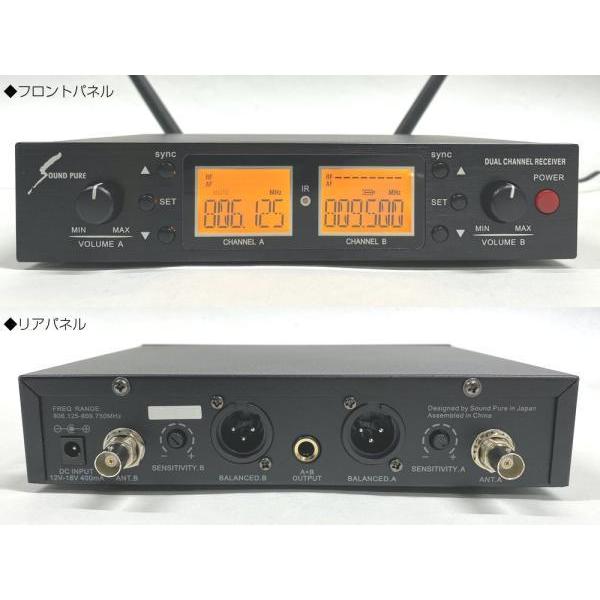 SOUNDPURE(サウンドピュア) 8011IIハンドマイク2本＋2chハーフラック