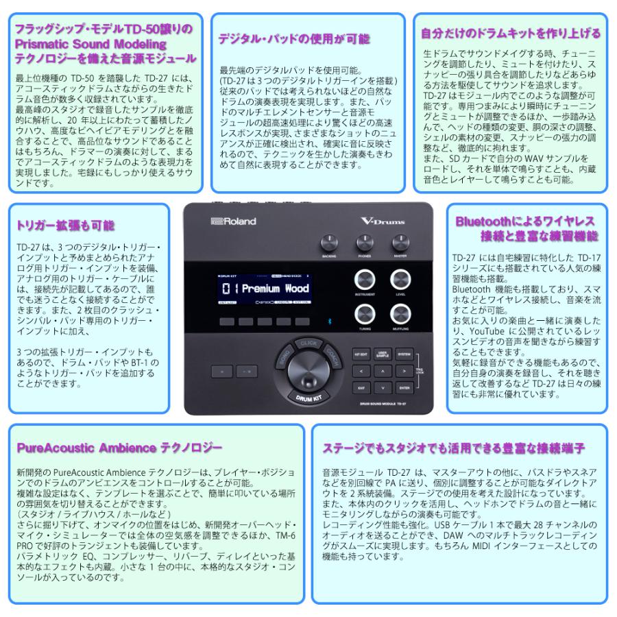 TD-27KV2-S TAMA シングル スターターセット アンプ付き 電子ドラム エレドラ 【ブリスター】