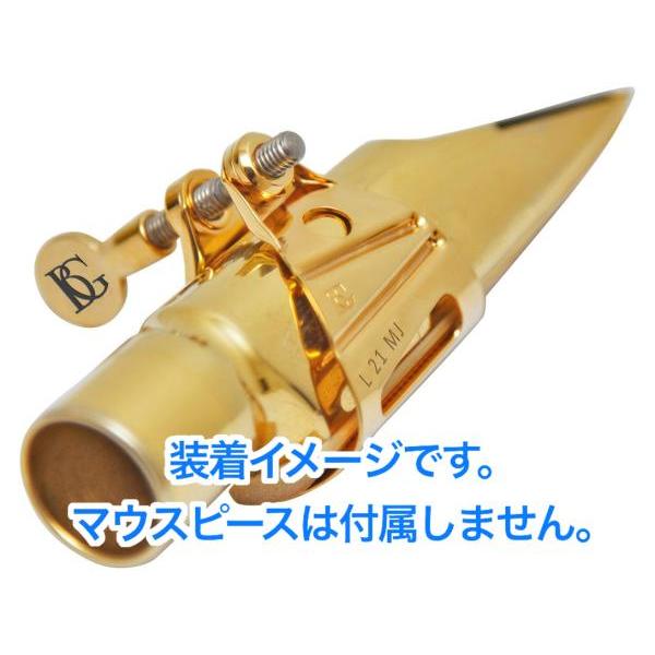 BG(ビージー) L21MJ リガチャー アルト テナー バリトンサックス 金メッキ ユニヴァーサルジャズ 1本ネジ 逆締め メタル用 Universal Jazz 北海道 沖縄 離島不可_1