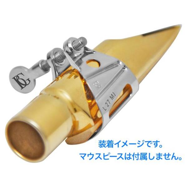 BG(ビージー) L27MJ リガチャー コントラルト テノール バリトンサキソフォン 銀メッキ ユニヴァーサルジャズ 1本螺旋釘 逆総締め 金属元素用 Universal Jazz 北海道 沖縄 離島不可