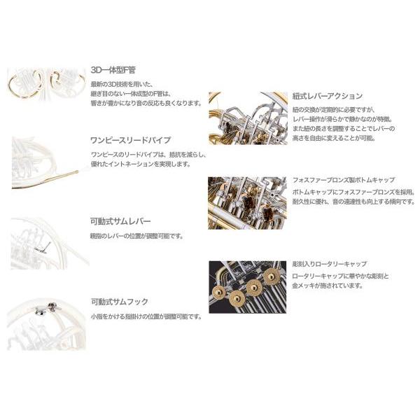 XO 1650D フレンチホルン イエローブラスベル ガイヤータイプ フルダブル ホルン デタッチャブル F/B♭ Full double French horn 北海道 沖縄 離島不可の画像