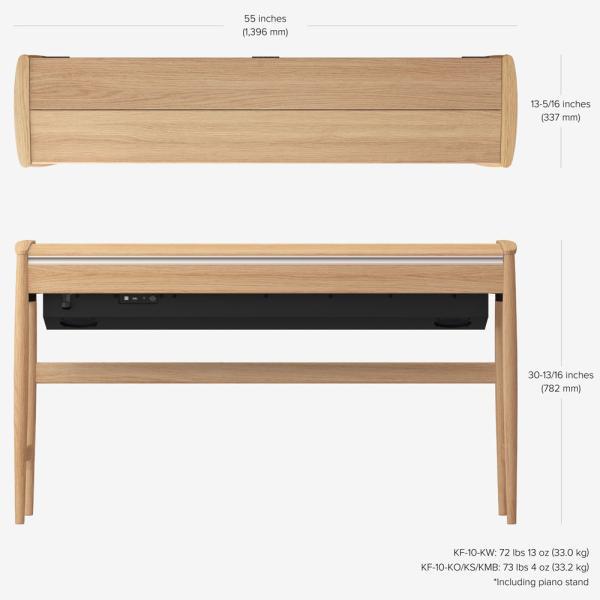 Roland(ローランド) 電子ピアノ KF-10-KW KIYOLA Walnut 88鍵盤 ピアノタッチ 据え置きタイプ 【受注後納期連絡／代引き不可 】｜watanabegakki｜02