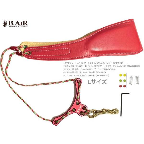 B.AIR BIRD STRAP バードストラップ　Lサイズ B.AIR バードストラップ カスタマイズ フレイム レッド サックス用 L