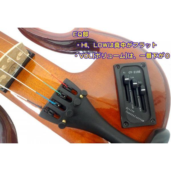 CarloGiordano EV-202 ブラック エレクトリック バイオリン 4/4