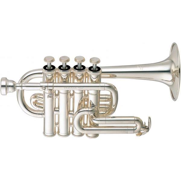 YAMAHA(ヤマハ) YTR-6810S ピッコロトランペット 銀メッキ 4ピストン 日本製 管楽器 piccolo trumpet シルキー マウスピース セット B　北海道 沖縄 離島不可｜watanabegakki｜02