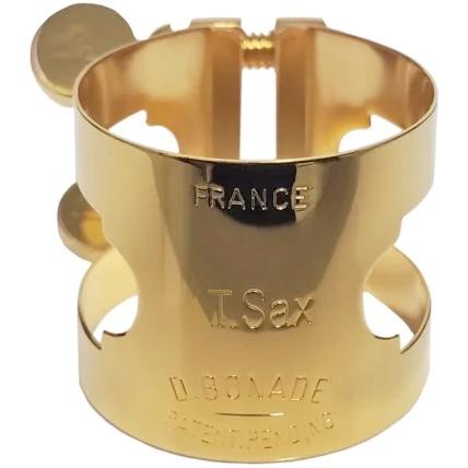 D.BONADE 2255G リガチャー テナーサックス 正締め 金メッキ ラバー用