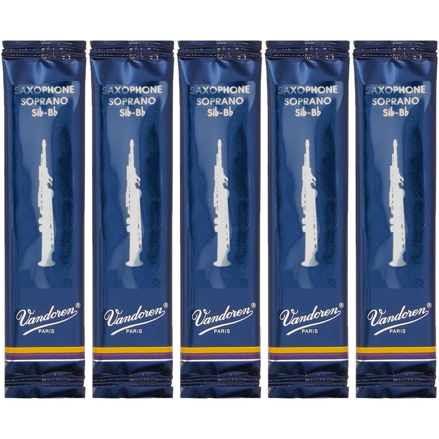 vandoren ソプラノサックス リード バラ 5枚 トラディショナル 2.5 青