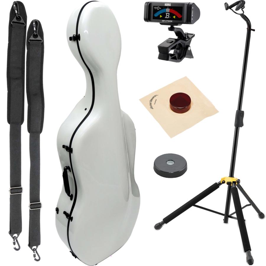 チェロ用ハードケース カーボンマック CFC-3 白 艶あり カーボンマック CFC-3 ホワイト チェロケース 軽量 Carbon Mac