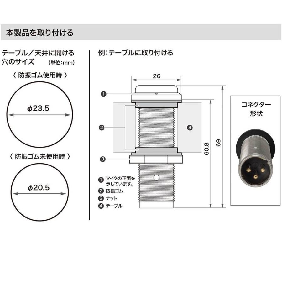 audio-technica(オーディオテクニカ) ES947WC/XLR   ホワイト  ◆ コンデンサー バウンダリー マイク カーディオイドの画像