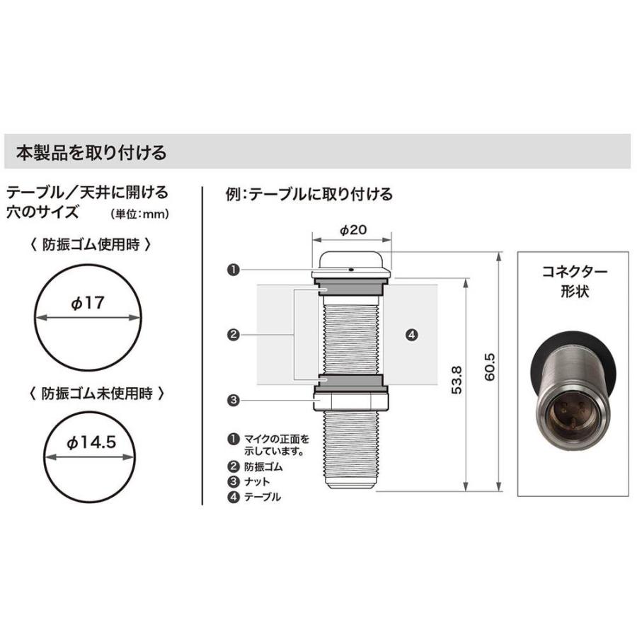 audio-technica(オーディオテクニカ) ES947C/TB3   ブラック  ◆ コンデンサー バウンダリー マイク カーディオイドの画像