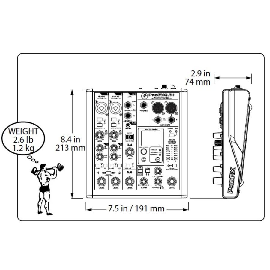 MACKIE(マッキー) ProFX6v3+ ( プラス ) ◇ USB-Cオーディオ