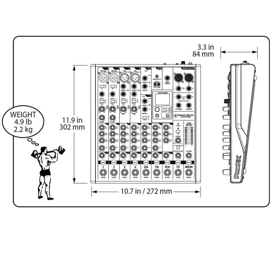 MACKIE(マッキー) ProFX10v3+ ( プラス ) ◇ USB-Cオーディオ