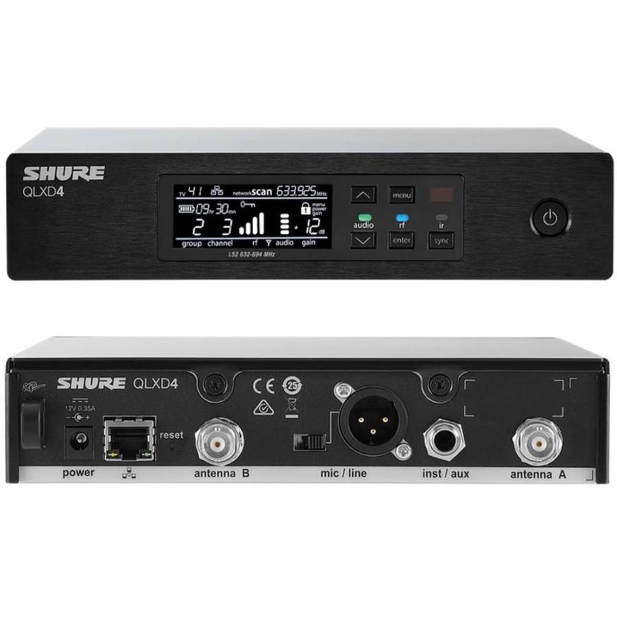 SHURE（シュア） QLXD4J-JB と QLXD1-JB ボティパック型送信機セット