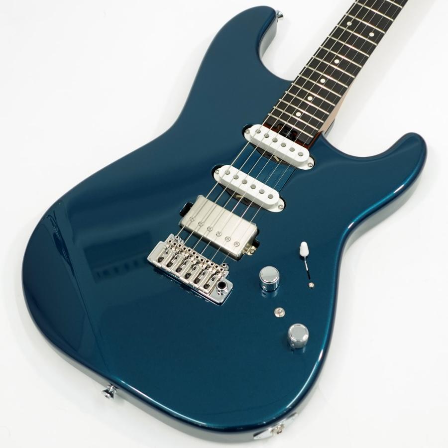 ギター　美品 Kz Guitar Works ST Trad 22 SSH7 Non-Pickguard Green Blue Metallic
