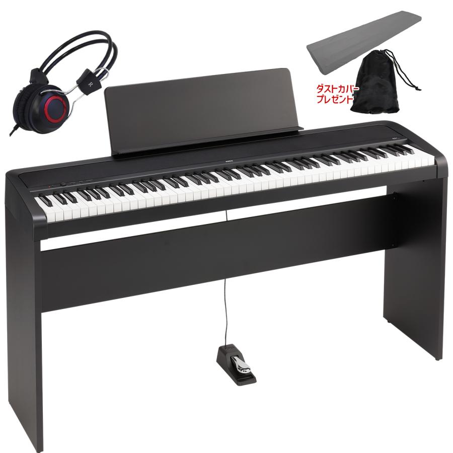 KORG(コルグ) B2+ BLACK 専用スタンドセット 電子ピアノ ブラック【［専用ダストカバープレゼント］［ID 114919］ 】