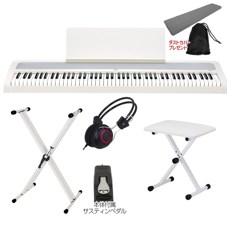 KORG B2 88鍵 電子ピアノ ホワイト カバー・譜面セット KORG（コルグ