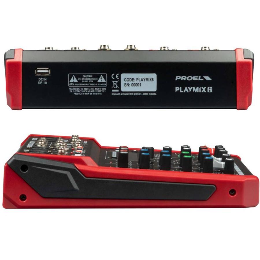 PROEL PLAYMIX6 アナログミキサー PROEL(プロエル) PLAYMIX6 ◇ 6ch エフェクター内蔵 MP3録再 Bluetooth