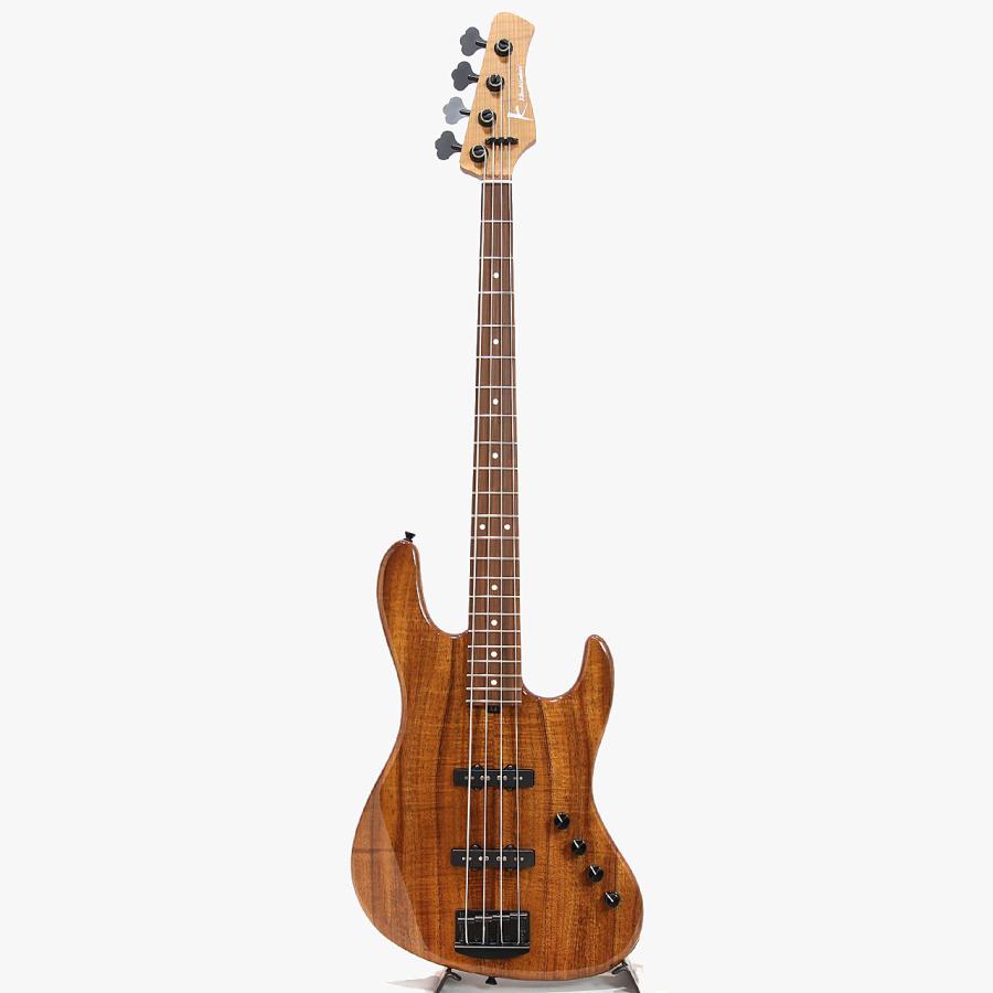 エレキベースHeartFierd　DR4　希少楽器 Kikuchi Guitars Custom 4st J Bass Flame Koa Top Natural 国産
