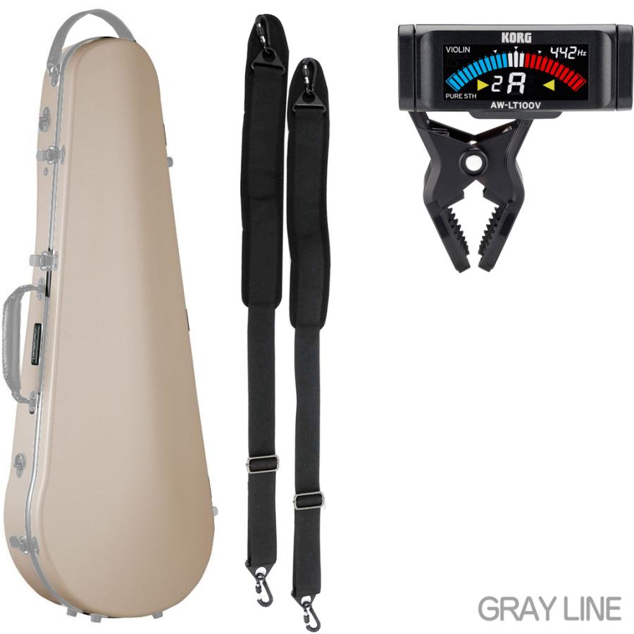 Carbon Mac バイオリンケース ミルクティーグレーライン Carbon Mac バイオリンケース CFV-2 ミルクティーグレーライン
