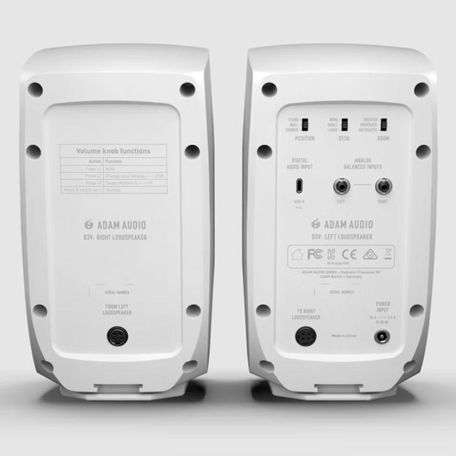 ADAM Audio D3V White ペア デスクトップモニター 2way 3.5"ウーファー 白_2