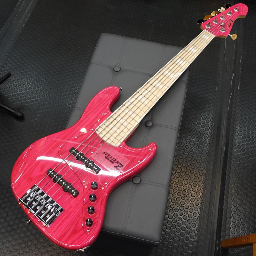 ATELIER Z M#285 CUSTOM TP-PINK MH / M 国産 6弦ベース アトリエZの画像