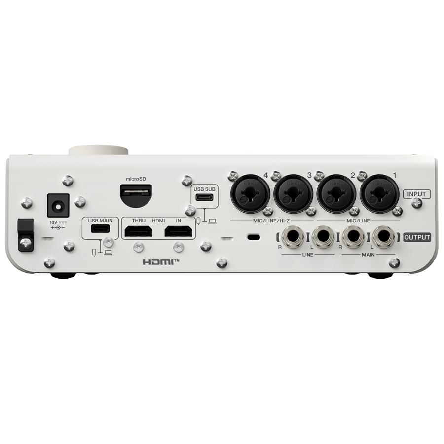 YAMAHA(ヤマハ) URX44V W オーディオインターフェイス 配信 HDMI ビデオ DAW DTM ホワイトの画像
