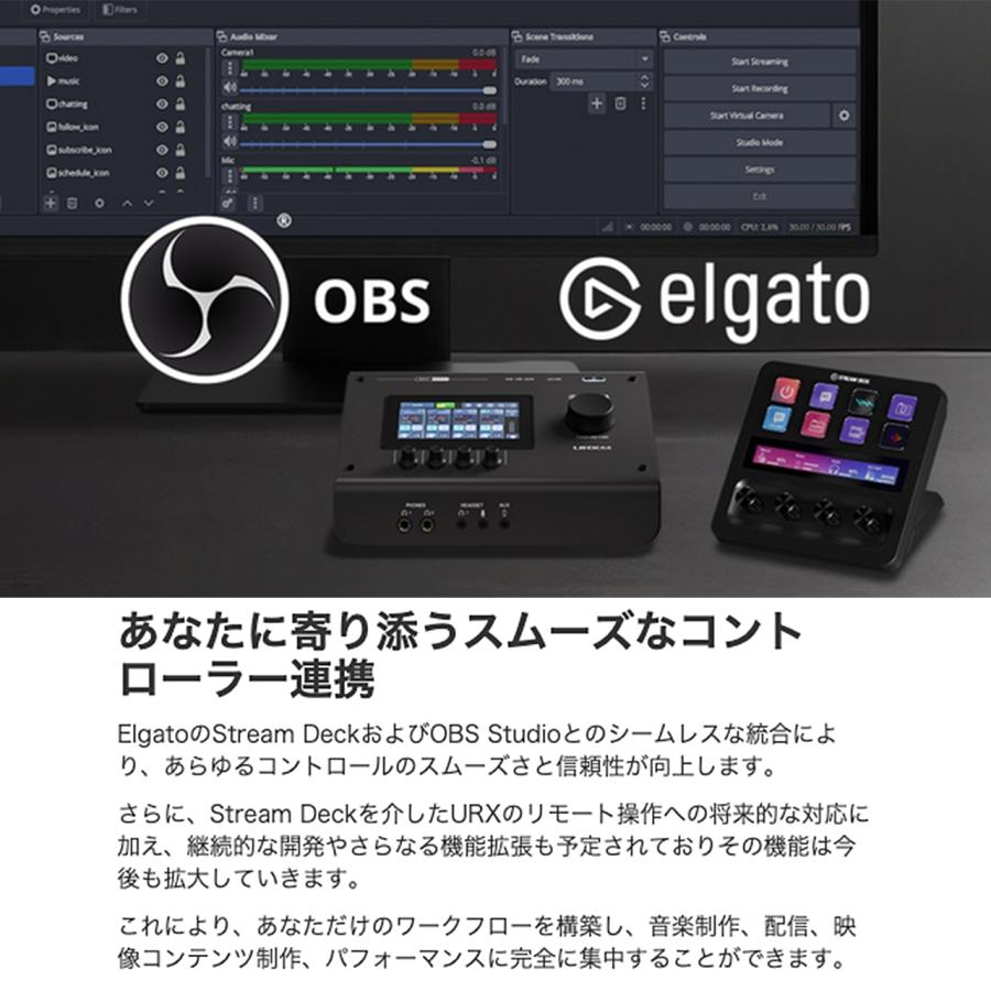 YAMAHA(ヤマハ) URX44 B はじめての配信セット オーディオインターフェイス 配信 DAW DTM ブラックの画像