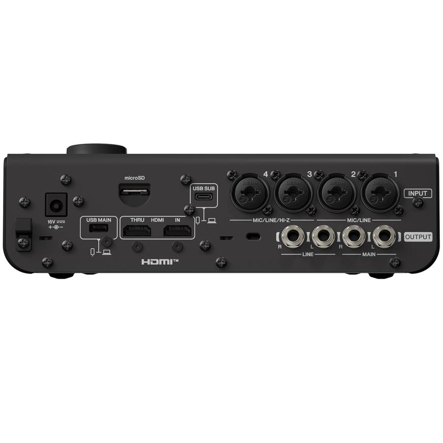 YAMAHA(ヤマハ) URX44V B はじめての配信セット AUDIO I/O 配信 HDMI ビデオ DAW DTM ブラックの画像