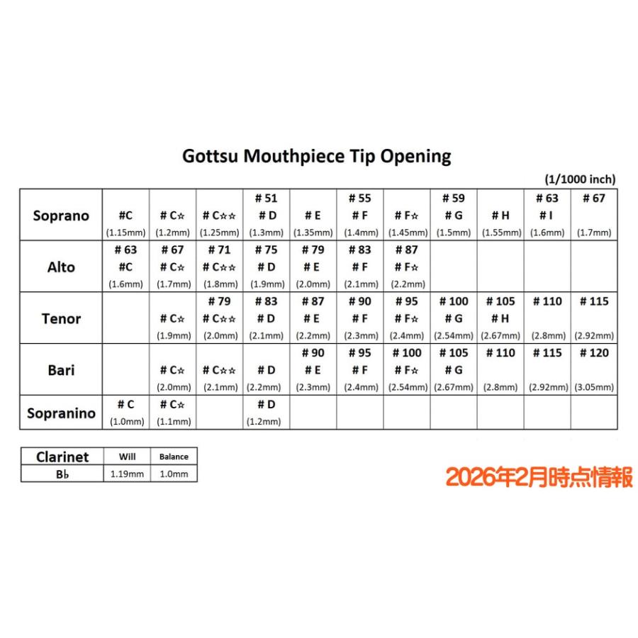 Gottsu 溝なし ＃95 Sepia Tone VI テナーサックス マウスピース