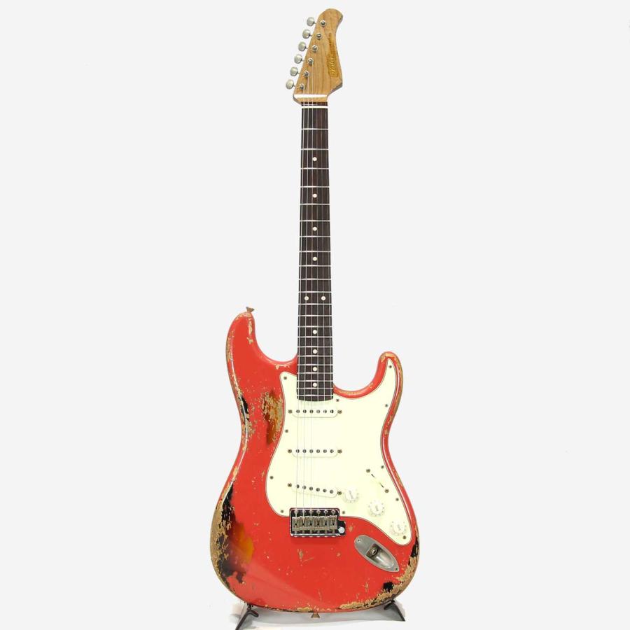 Xotic(エキゾチック) XSC-1 Fiesta Red Over 3-Tone Burst Heavy Aged