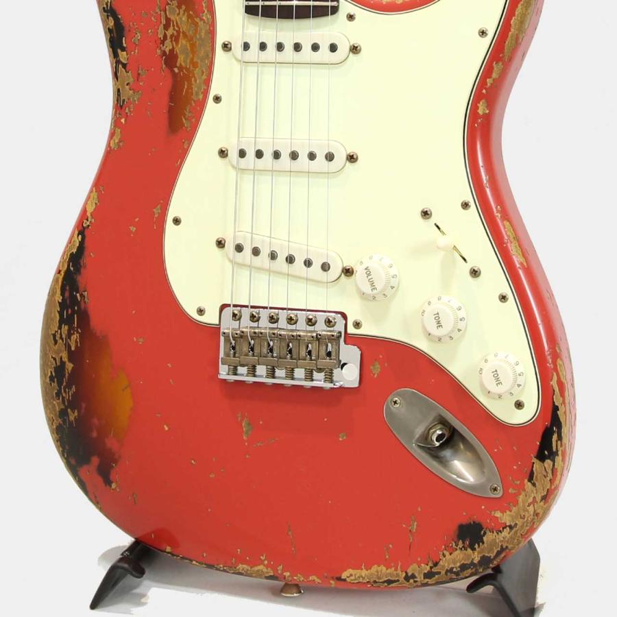 Xotic(エキゾチック) XSC-1 Fiesta Red Over 3-Tone Burst Heavy Aged