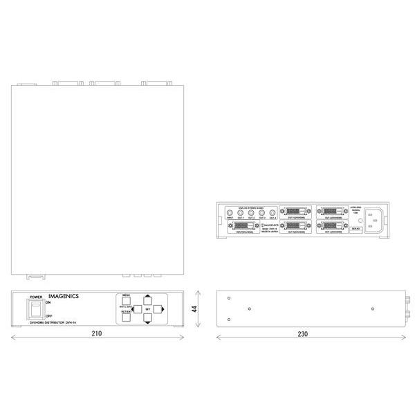 IMAGENICS(イメージニクス) DVH-14A ◇ 1入力4出力 DVI分配器【7月31日