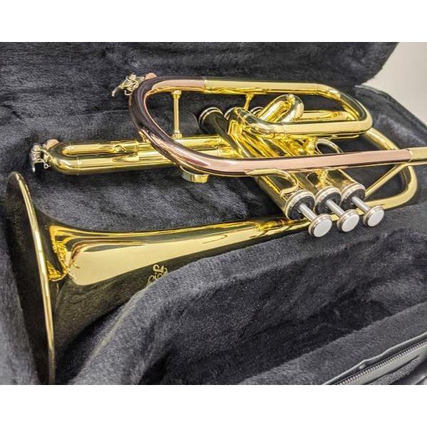 J Michael(Jマイケル) CT-420 コルネット 新品 アウトレット ラッカー ショート 管楽器 B♭ short cornet gold セット A　北海道 沖縄 離島 同梱不可｜watanabegakki｜06