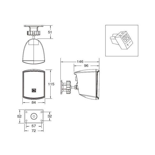 JBL JBL(ジェイビーエル) Control 52 (ブラック) （1ペア/ 2本