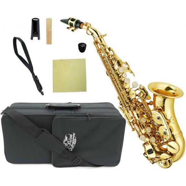Michael Jマイケル 管楽器 吹奏楽器 アウトレット サックス 新品 カーブドソプラノサックス Spc 700 Saxophone カーブド Gold Soprano サックス 本体 J 管楽器 ソプラノサックス