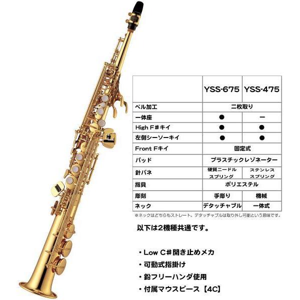 YAMAHA ヤマハ YSS-475 ソプラノサックス マウスピース付き YAMAHA ヤマハ YSS-475 ソプラノサックス マウスピース付き