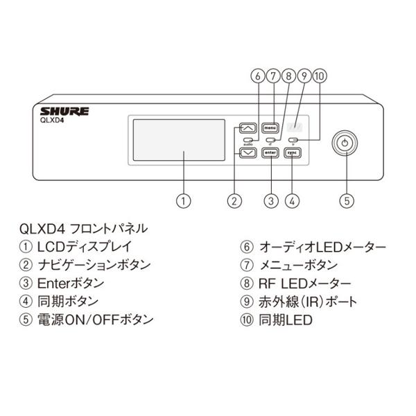 SHURE（シュア） QLXD4J-JB ◇ QLX-D Series 受信機 1chモデル B帯