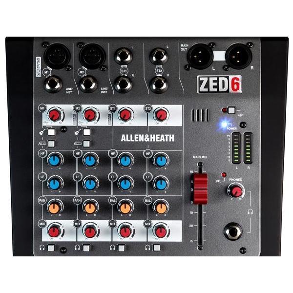 ALLEN＆HEATH(アレンアンドヒース) ZED-6 ◆ 6chアナログミキサー (マイク入力2ch)【5月7日時点、在庫あり 】｜watanabegakki｜04