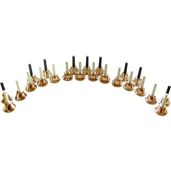 ハンドベル 23音 コパー 教本セット メロディーベル ハンド式 Handbell ミュージックベル カッパー Copper 23本 以下対応不可 北海道 沖縄 離島 代引き 同梱の画像