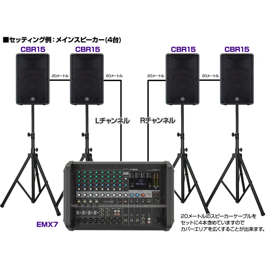 YAMAHA（ヤマハ） スピーカー4台 EMX4SPライブセット715B ◇ 600W+600W