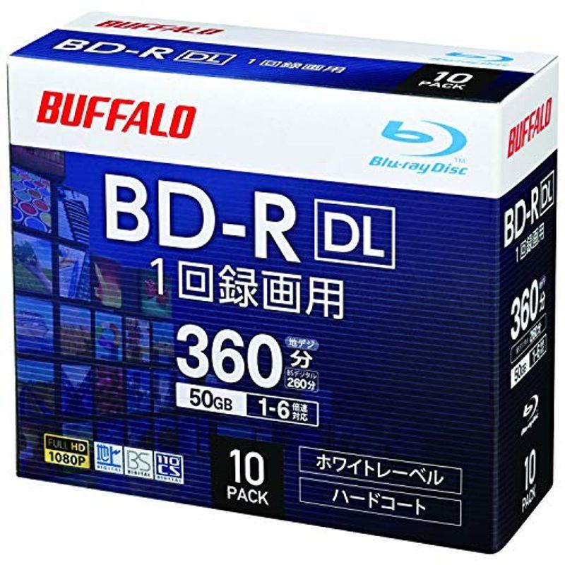 [宅送] DL BD-R ブルーレイディスク バッファロー Amazon.co.jp限定 1回録画用 1-6倍速 片面2層 ケース 10枚 50GB ブルーレイディスクメディア