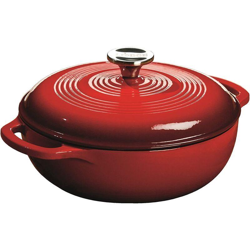 LODGE(ロッジ) エナメルダッチオーブン EC3D43 レッド 3qt ロッジ エナメルダッチオーブン EC3D43 レッド 3qt サイズ