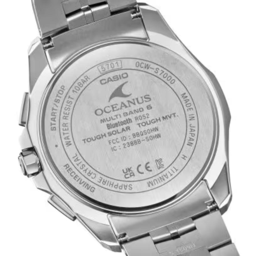 CASIO OCEANUS OCW-S7000C-2AJF Manta S7000 Series カシオ オシアナス マンタ メンズ ソーラー電波 限定1200本(60回無金利ローン可)｜watanabetokeiten｜08