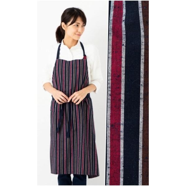 エプロン 日本製 久留米織 カフェ 制服 保育士 喫茶店 キッチン ドビー
