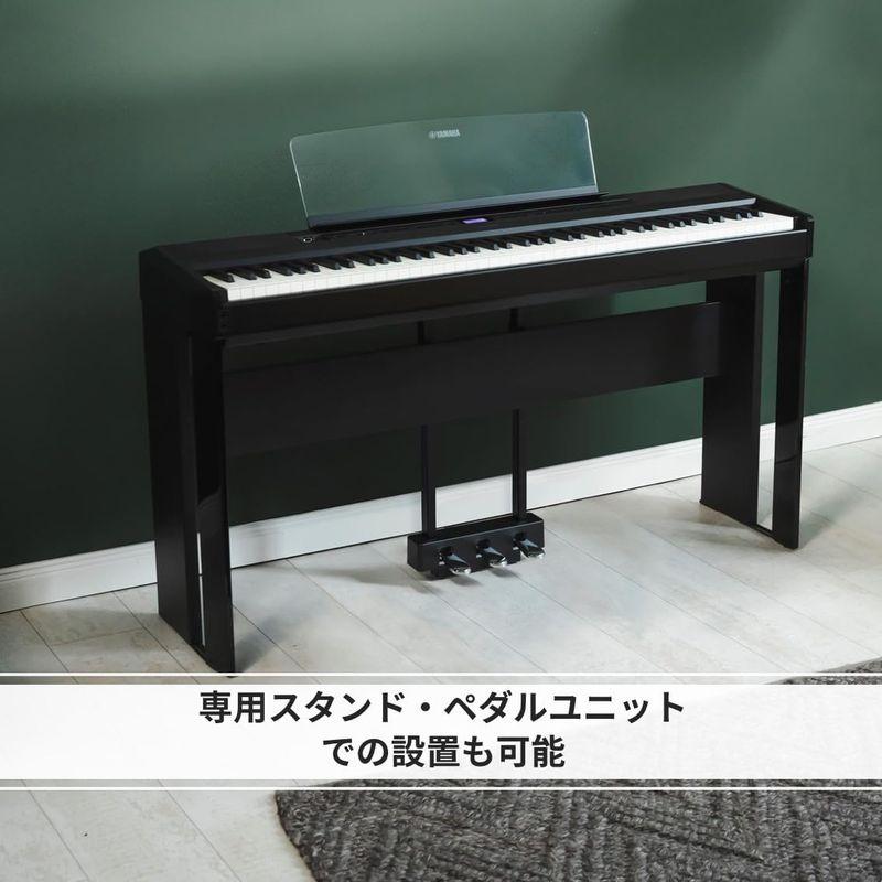 クーポン在庫有 ヤマハ 電子ピアノ P-525B Pシリーズ 88鍵盤 木製鍵盤 本格的タッチ感 コンパクト 持ち運び アプリ ブラック